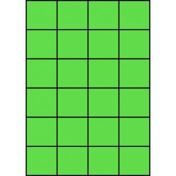 Etykiety A4 kolorowe 52,5x49,5 – zielone