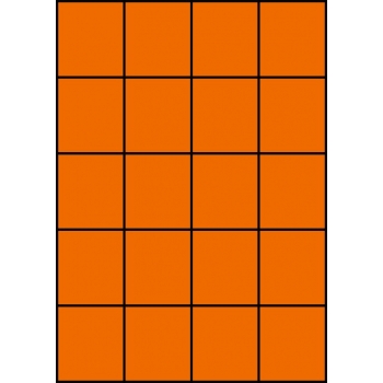 Etykiety A4 kolorowe 52,5x59,4 – pomarańczowe