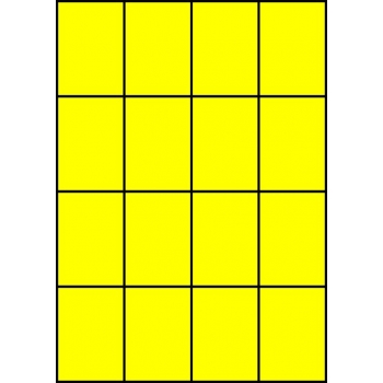 Etykiety A4 kolorowe 52,5x74 – żółte fluorescencyjne