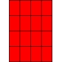 Etykiety A4 kolorowe 52,5x74 – czerwone fluorescencyjne