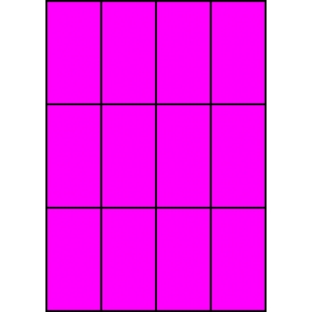 Etykiety A4 kolorowe 52,5x99 – różowe