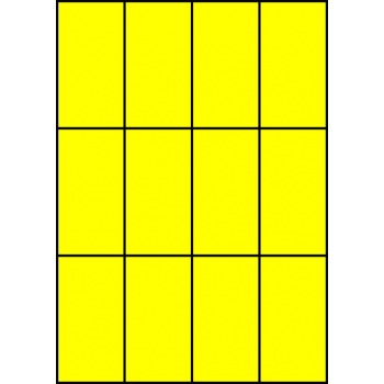 Etykiety A4 kolorowe 52,5x99 – żółte