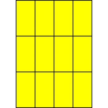 Etykiety A4 kolorowe 52,5x99 – żółte