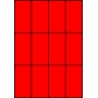 Etykiety A4 kolorowe 52,5x99 – czerwone fluorescencyjne