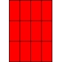 Etykiety A4 kolorowe 52,5x99 – czerwone fluorescencyjne