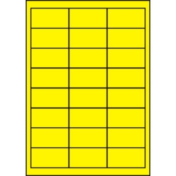 Etykiety A4 kolorowe 64,6x33,8 żółte fluorescencyjne