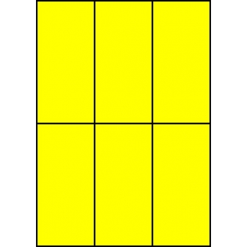 Etykiety A4 kolorowe 70x148 – żółte