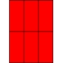 Etykiety A4 kolorowe 70x148 – czerwone fluorescencyjne