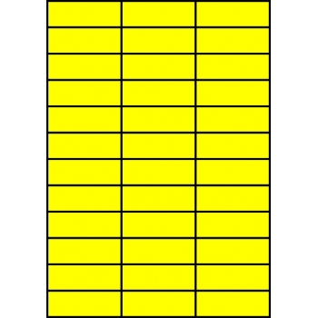 Etykiety A4 kolorowe 70x24,75 – żółte fluorescencyjne