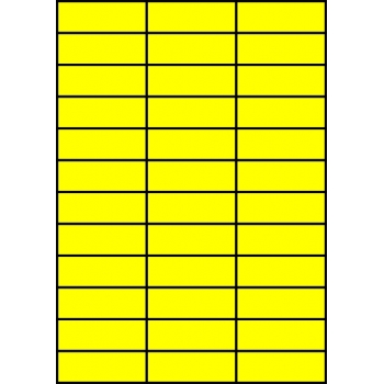Etykiety A4 kolorowe 70x24,75 – żółte