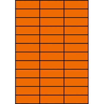 Etykiety A4 kolorowe 70x24,75 – pomarańczowe