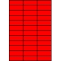 Etykiety A4 kolorowe 70x24,75 – czerwone fluorescencyjne