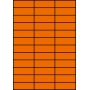 Etykiety A4 kolorowe 70x24,75 – pomarańczowe