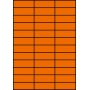 Etykiety A4 kolorowe 70x24,75 – pomarańczowe