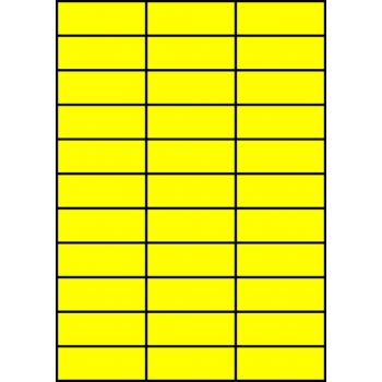 Etykiety A4 kolorowe 70x27 – żółte