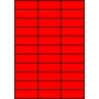 Etykiety A4 kolorowe 70x27 – czerwone fluorescencyjne