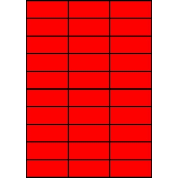 Etykiety A4 kolorowe 70x29,7 – czerwone fluorescencyjne