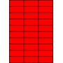 Etykiety A4 kolorowe 70x29,7 – czerwone fluorescencyjne