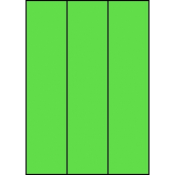 Etykiety A4 kolorowe 70x297 – zielone