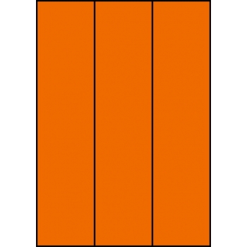 Etykiety A4 kolorowe 70x297 – pomarańczowe