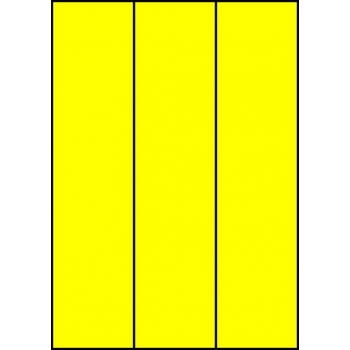 Etykiety A4 kolorowe 70x297 – żółte