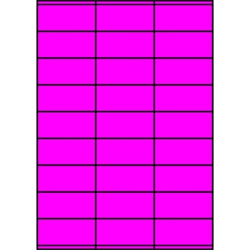 Etykiety A4 kolorowe 70x32 – różowe