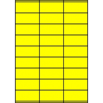 Etykiety A4 kolorowe 70x32 – żółte fluorescencyjne