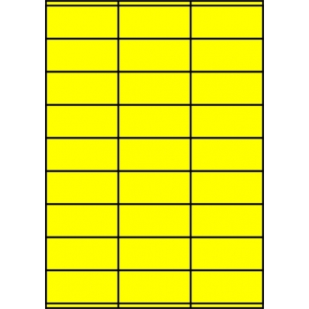 Etykiety A4 kolorowe 70x32 – żółte fluorescencyjne