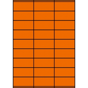 Etykiety A4 kolorowe 70x32 – pomarańczowe