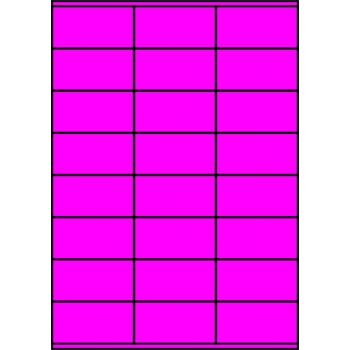Etykiety A4 kolorowe 70x36 – różowe