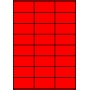 Etykiety A4 kolorowe 70x36 – czerwone fluorescencyjne