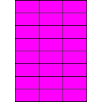 Etykiety A4 kolorowe 70x37 – różowe
