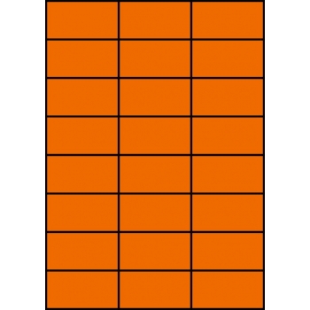Etykiety A4 kolorowe 70x37 – pomarańczowe