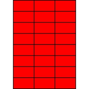 Etykiety A4 kolorowe 70x37 – czerwone