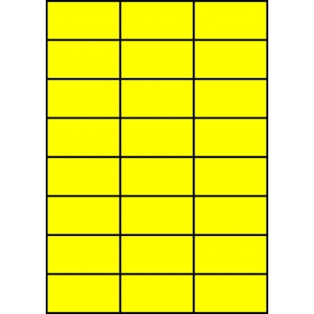 Etykiety A4 kolorowe 70x37 – żółte