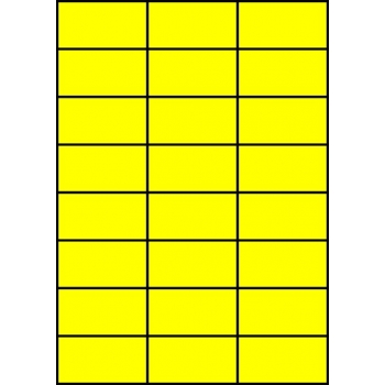 Etykiety A4 kolorowe 70x37 – żółte fluorescencyjne