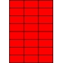 Etykiety A4 kolorowe 70x37 – czerwone fluorescencyjne