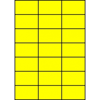 Etykiety A4 kolorowe 70x42,42 – żółte fluorescencyjne