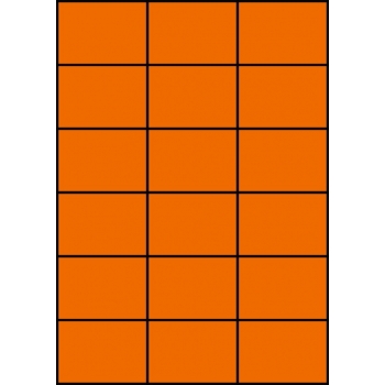 Etykiety A4 kolorowe 70x49,5 – pomarańczowe