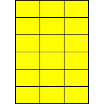 Etykiety A4 kolorowe 70x49,5 – żółte fluorescencyjne