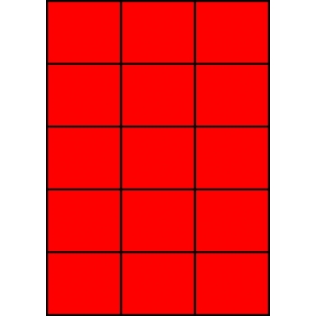 Etykiety A4 kolorowe 70x59,4 – czerwone fluorescencyjne