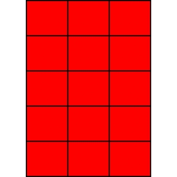 Etykiety A4 kolorowe 70x59,4 – czerwone fluorescencyjne