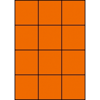 Etykiety A4 kolorowe 70x74 – pomarańczowe