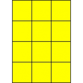 Etykiety A4 kolorowe 70x74 – żółte