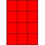 Etykiety A4 kolorowe 70x74 – czerwone fluorescencyjne