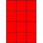 Etykiety A4 kolorowe 70x74 – czerwone fluorescencyjne