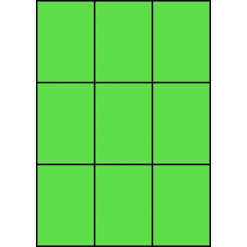 Etykiety A4 kolorowe 70x99 – zielone