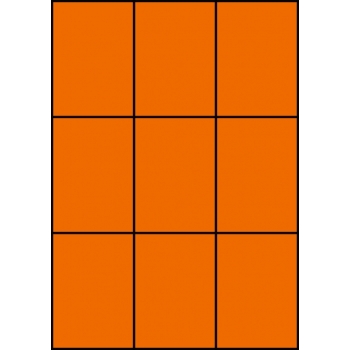 Etykiety A4 kolorowe 70x99 – pomarańczowe