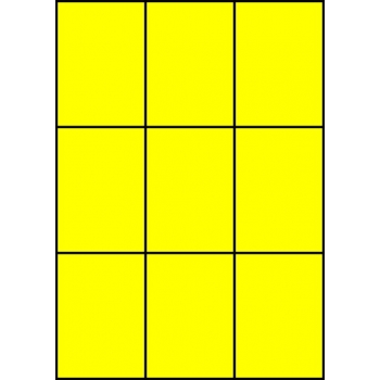 Etykiety A4 kolorowe 70x99 – żółte