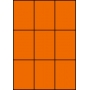 Etykiety A4 kolorowe 70x99 – pomarańczowe